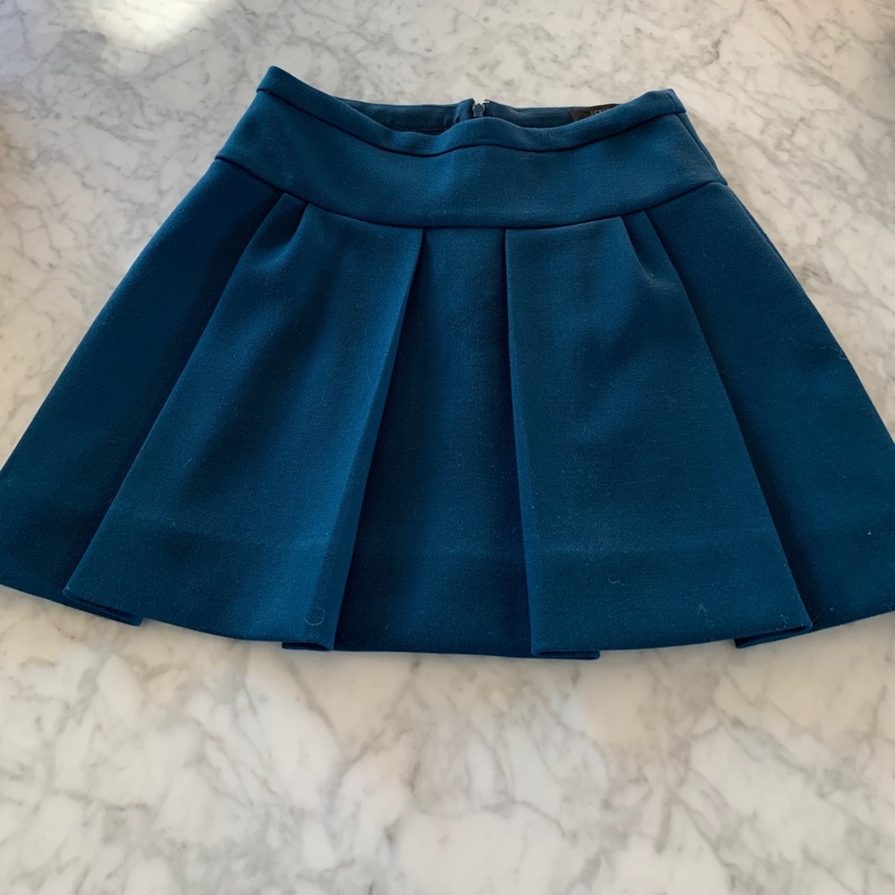 Blue jcrew wool skirt